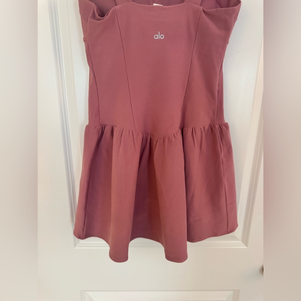 NWOT ALOsoft breakpoint tennis dress, Pink Wild Rose/ Medium - Picture 11 of 12